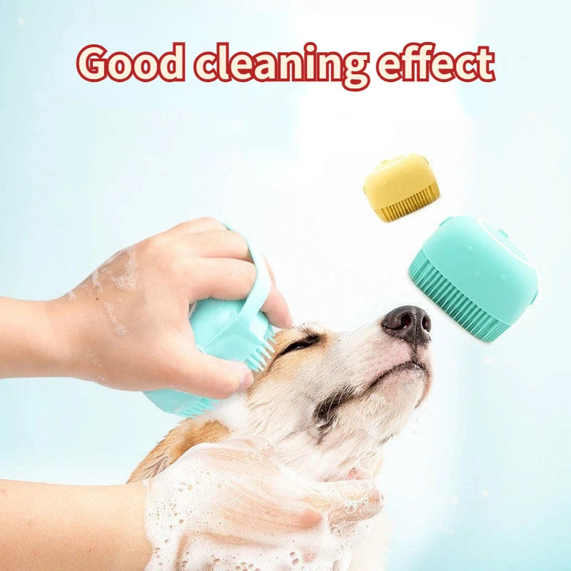 Silicone Pet Bath Massage Brush Gloves for Dogs & Cats – Soft Grooming & Shedding Cleaner
