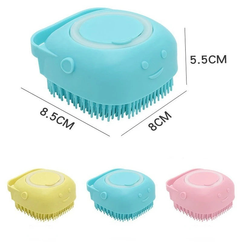 Silicone Pet Bath Massage Brush Gloves for Dogs & Cats – Soft Grooming & Shedding Cleaner
