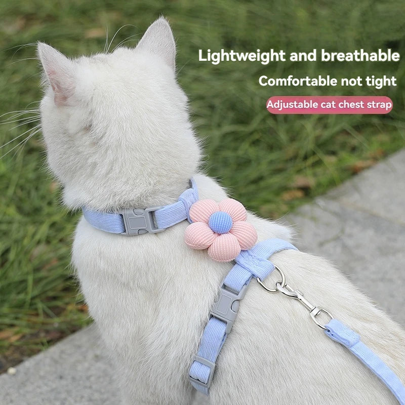 Adjustable Cat & Dog Harness Set
