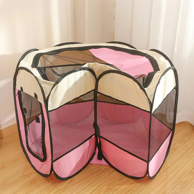 Foldable Pet Kennel for Cats & Dogs