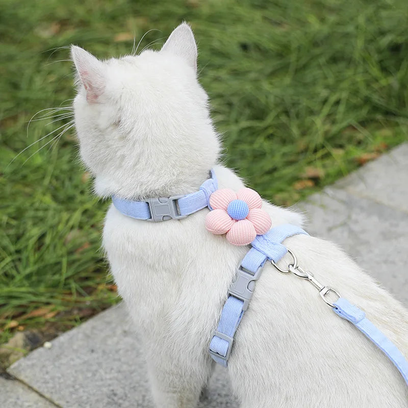 Adjustable Cat & Dog Harness Set