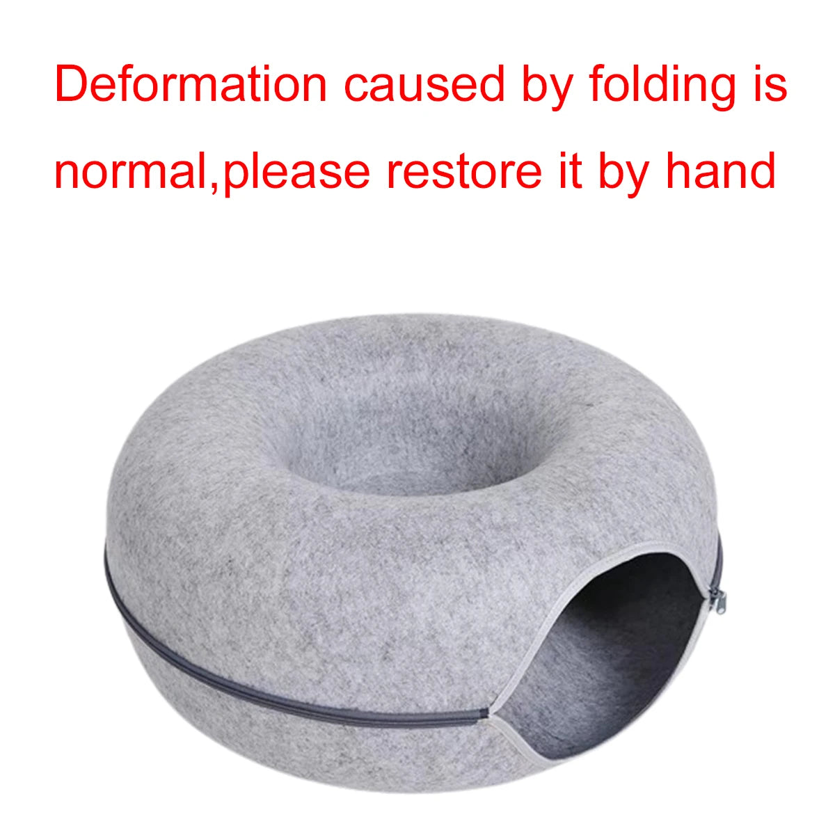 Cozy Donut Bed for Cats