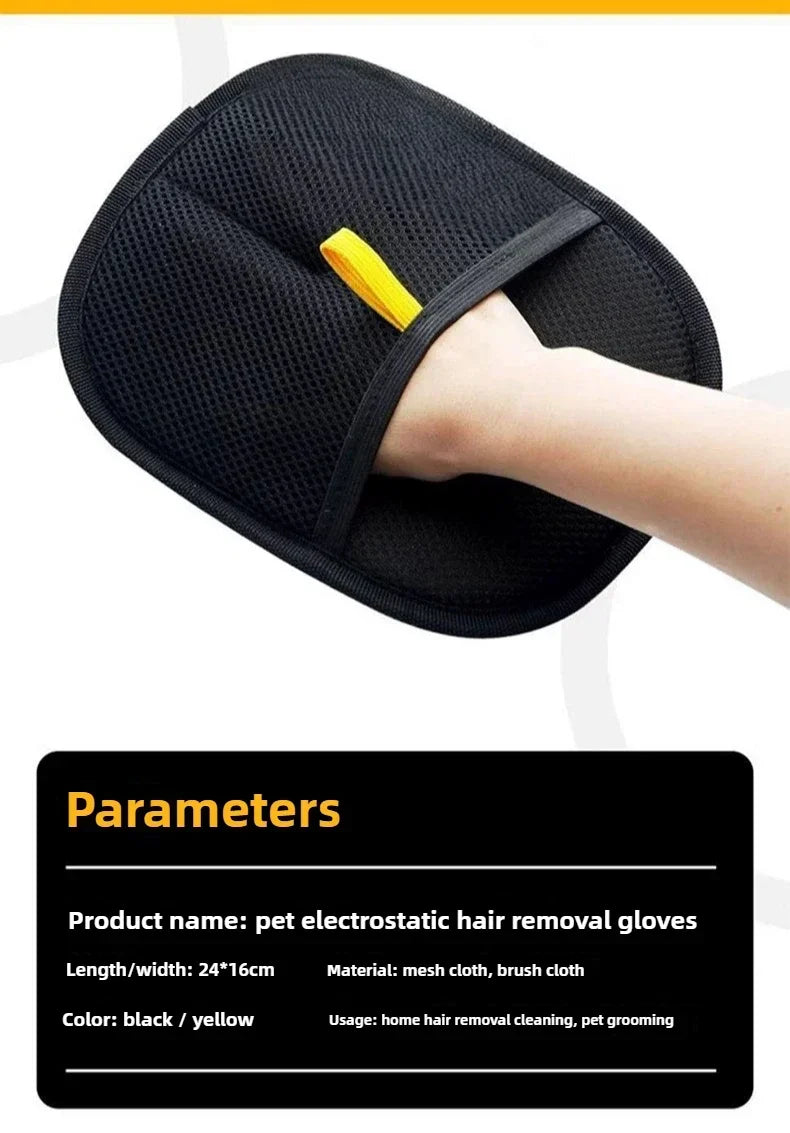 Pet Hair Removal Gloves for Dogs & Cats