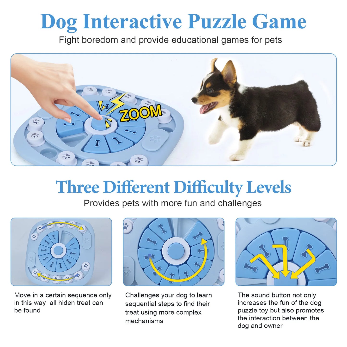 Interactive Dog Puzzle Toy Feeder