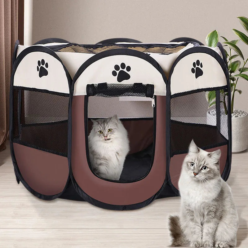 Foldable Pet Kennel for Cats & Dogs