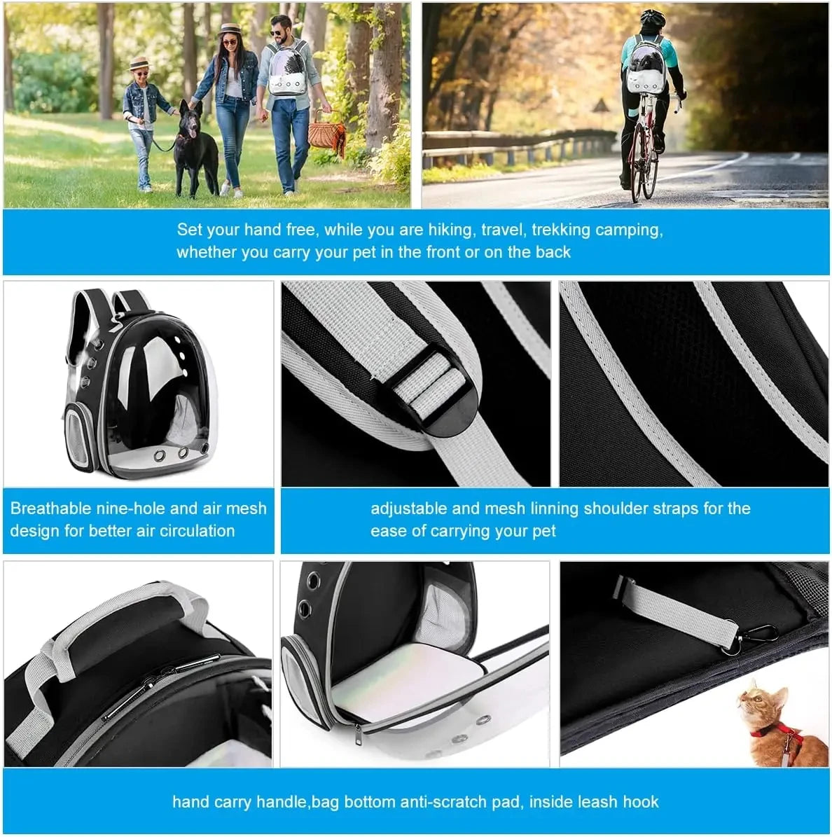 Breathable Cat Travel Backpack