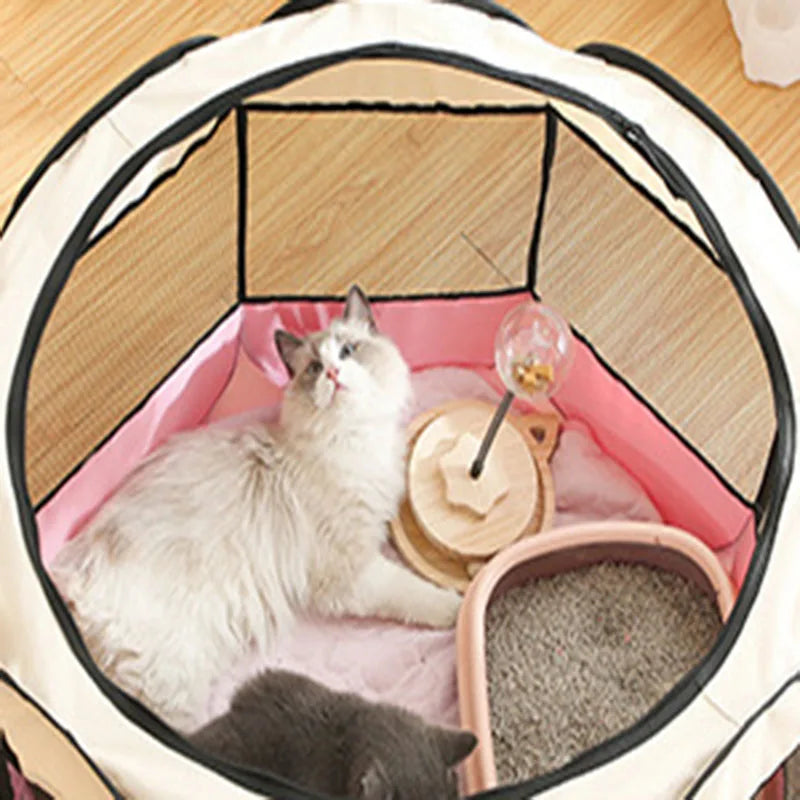 Foldable Pet Kennel for Cats & Dogs