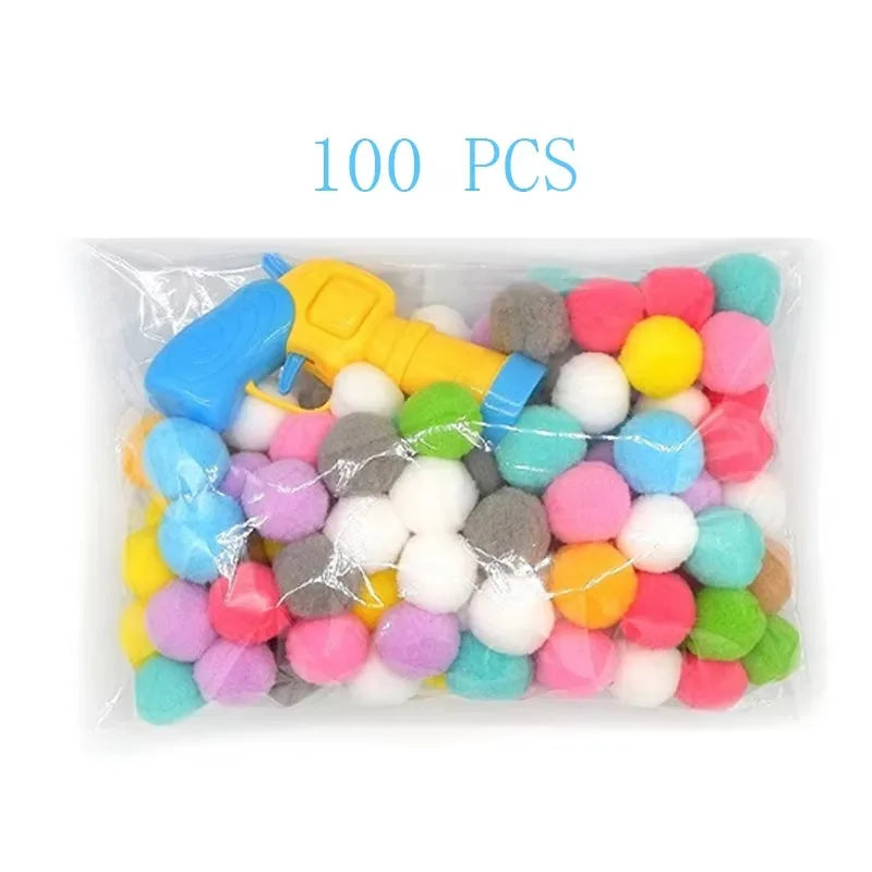 Cat Shooting Toy with Plush Balls
