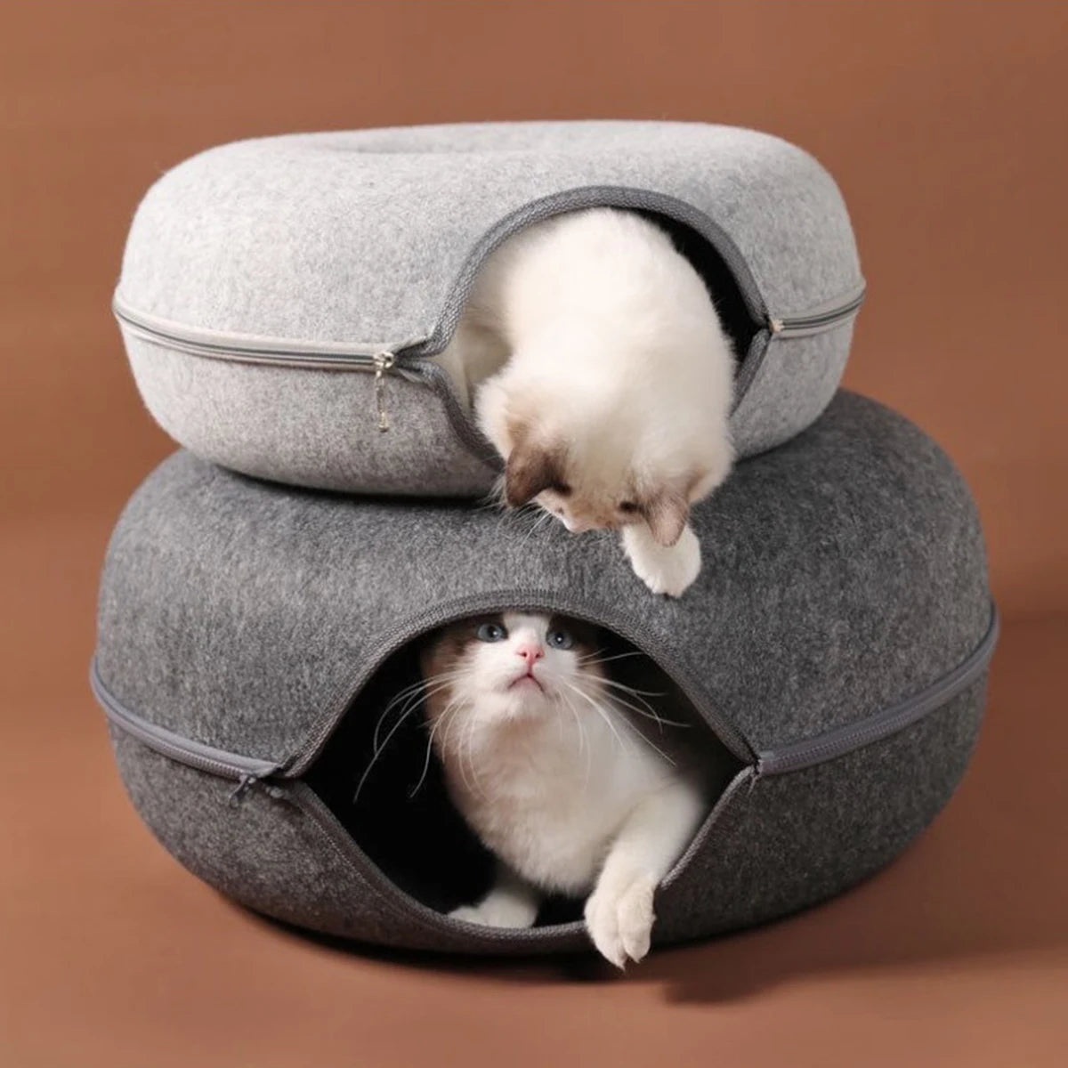 Cozy Donut Bed for Cats