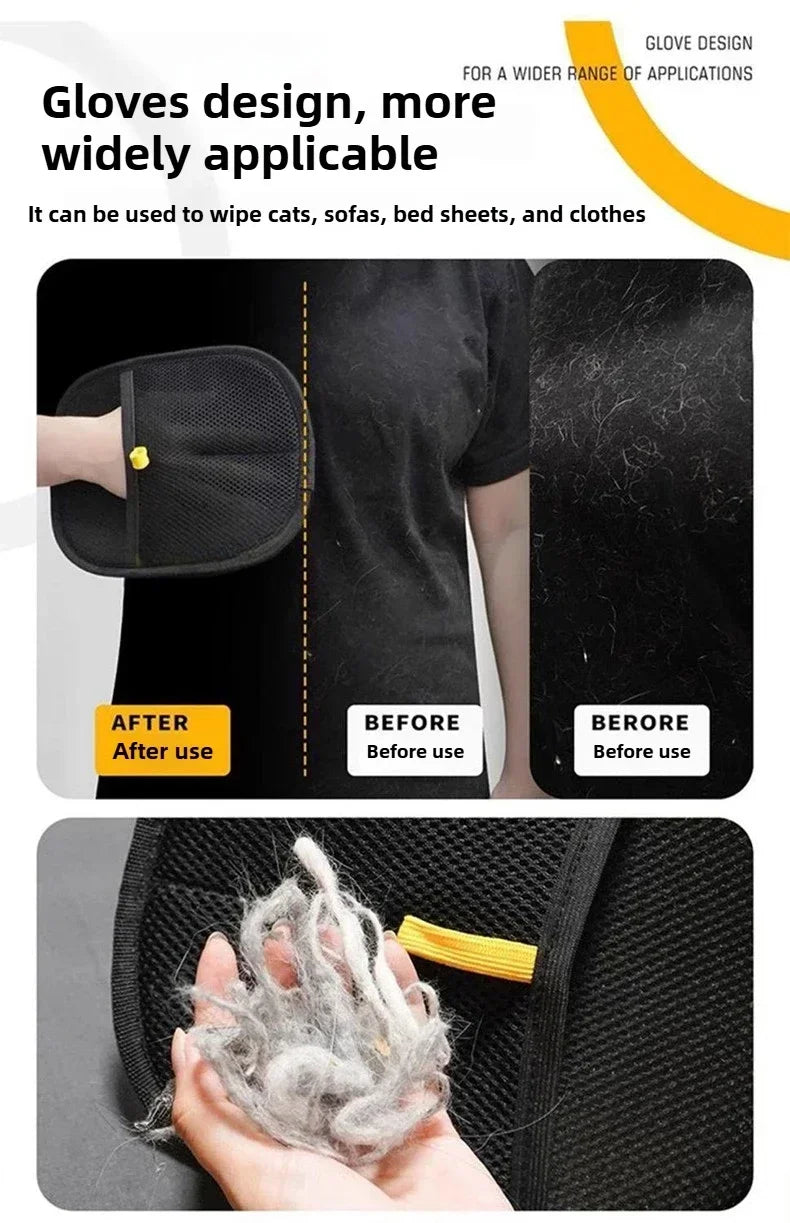Pet Hair Removal Gloves for Dogs & Cats