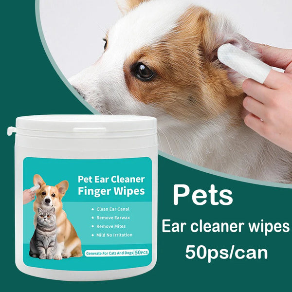 Pet Ear Cleaning Wipes for Cats & Dogs