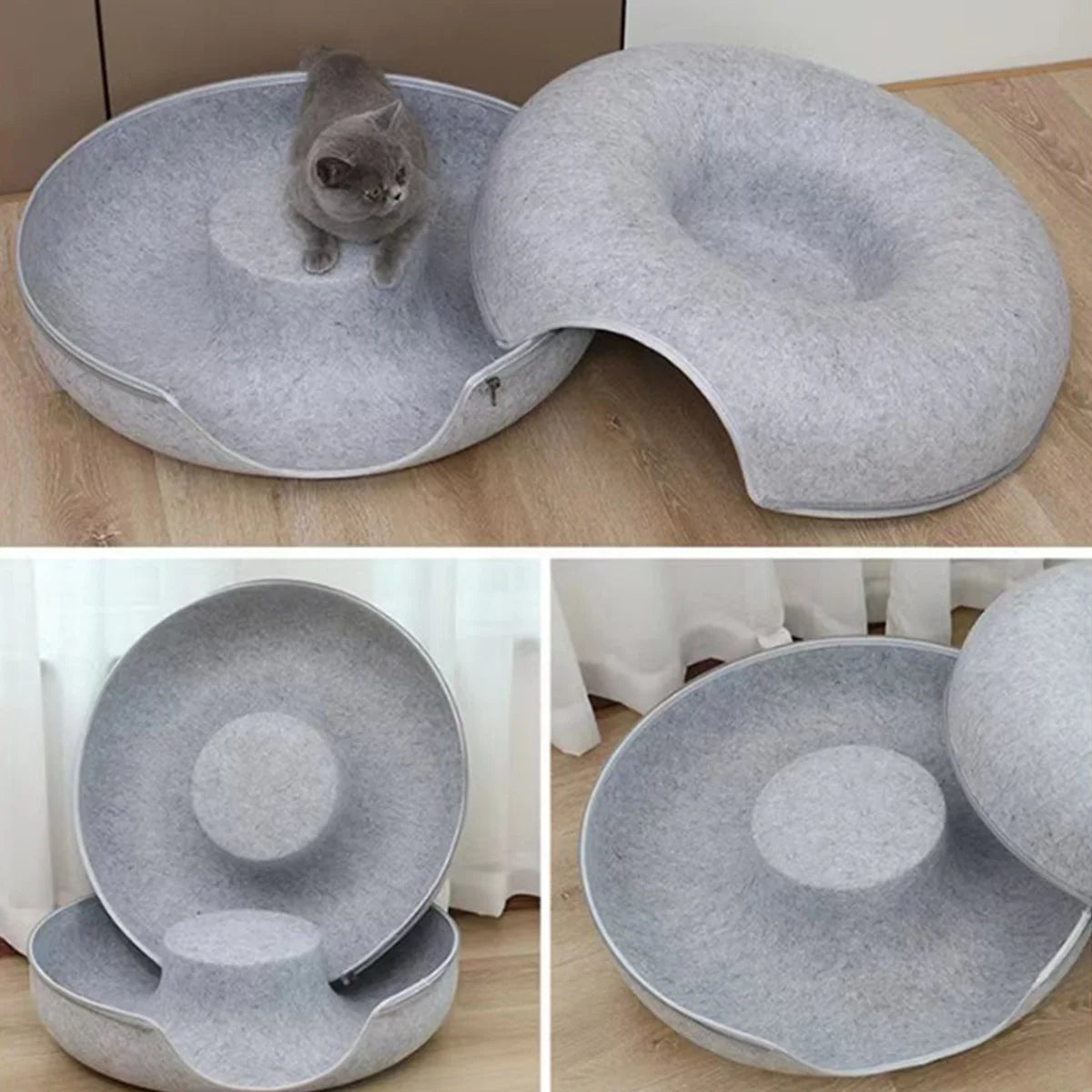 Cozy Donut Bed for Cats