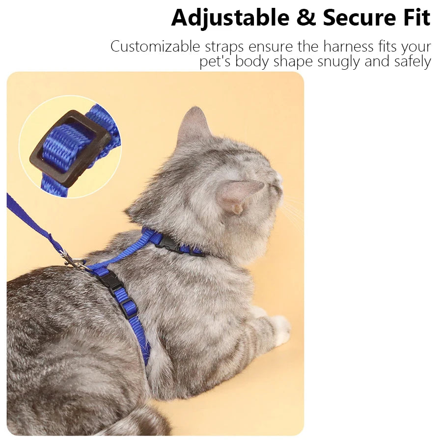 Adjustable Cat Vest Harness Nylon