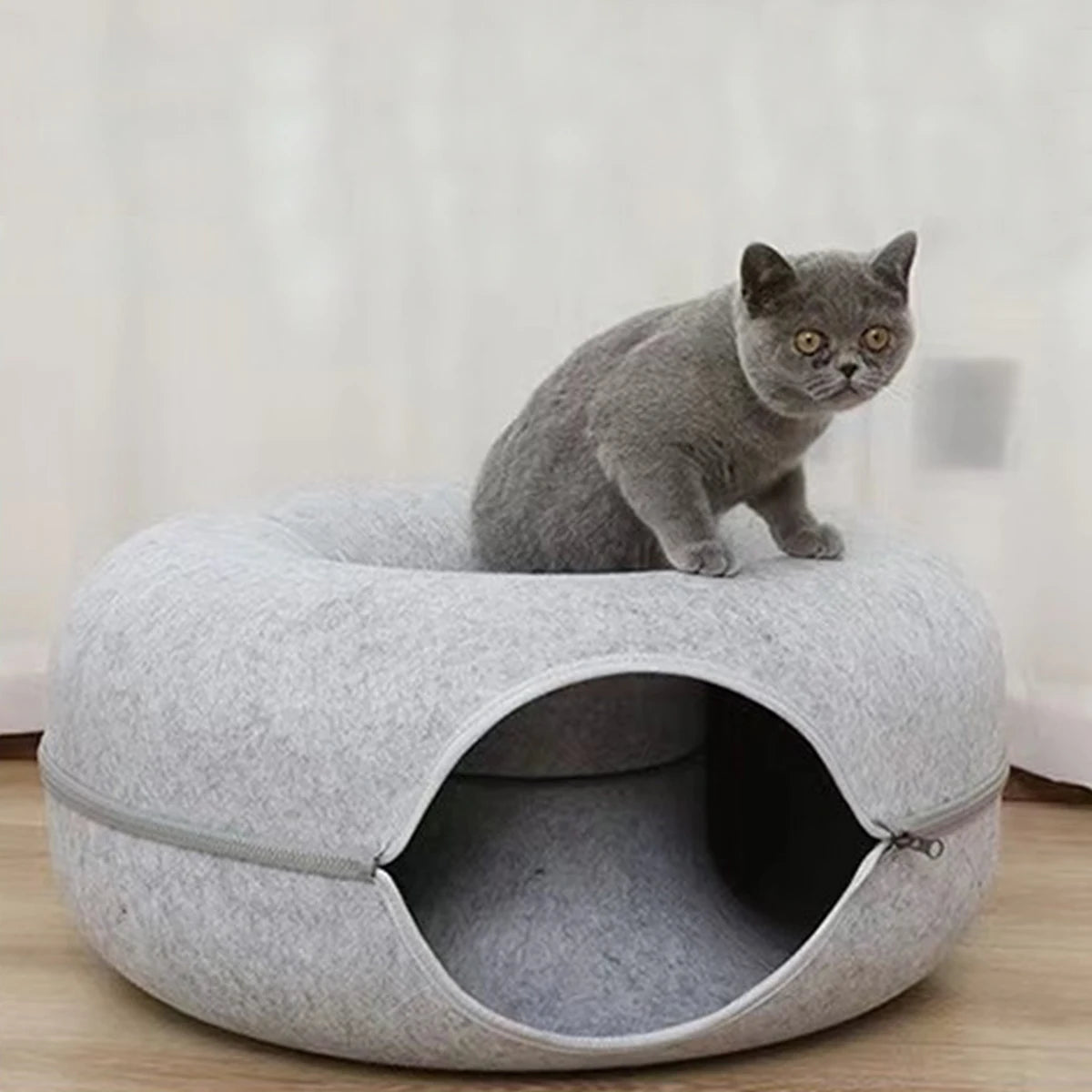Cozy Donut Bed for Cats
