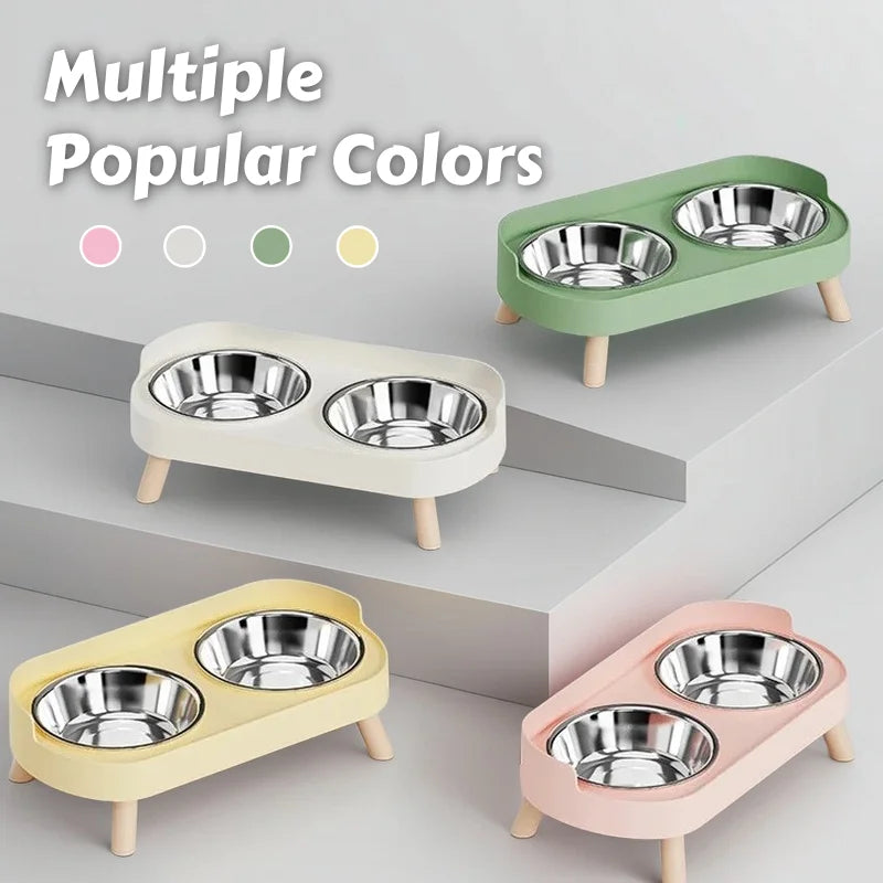 Stylish Elevated Feeder for Cats & Dogs