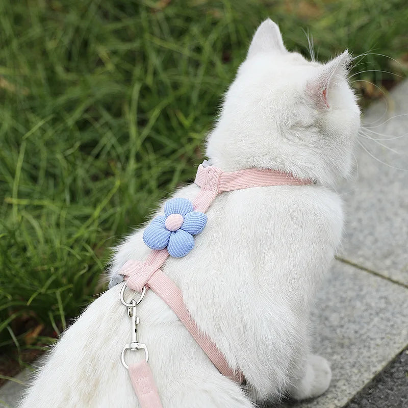 Adjustable Cat & Dog Harness Set