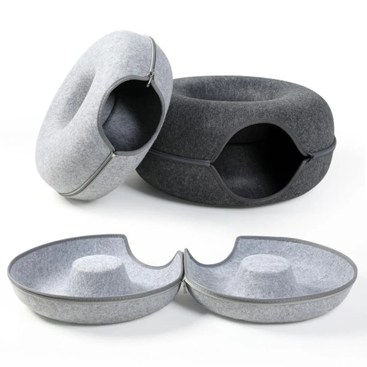 Cozy Donut Bed for Cats