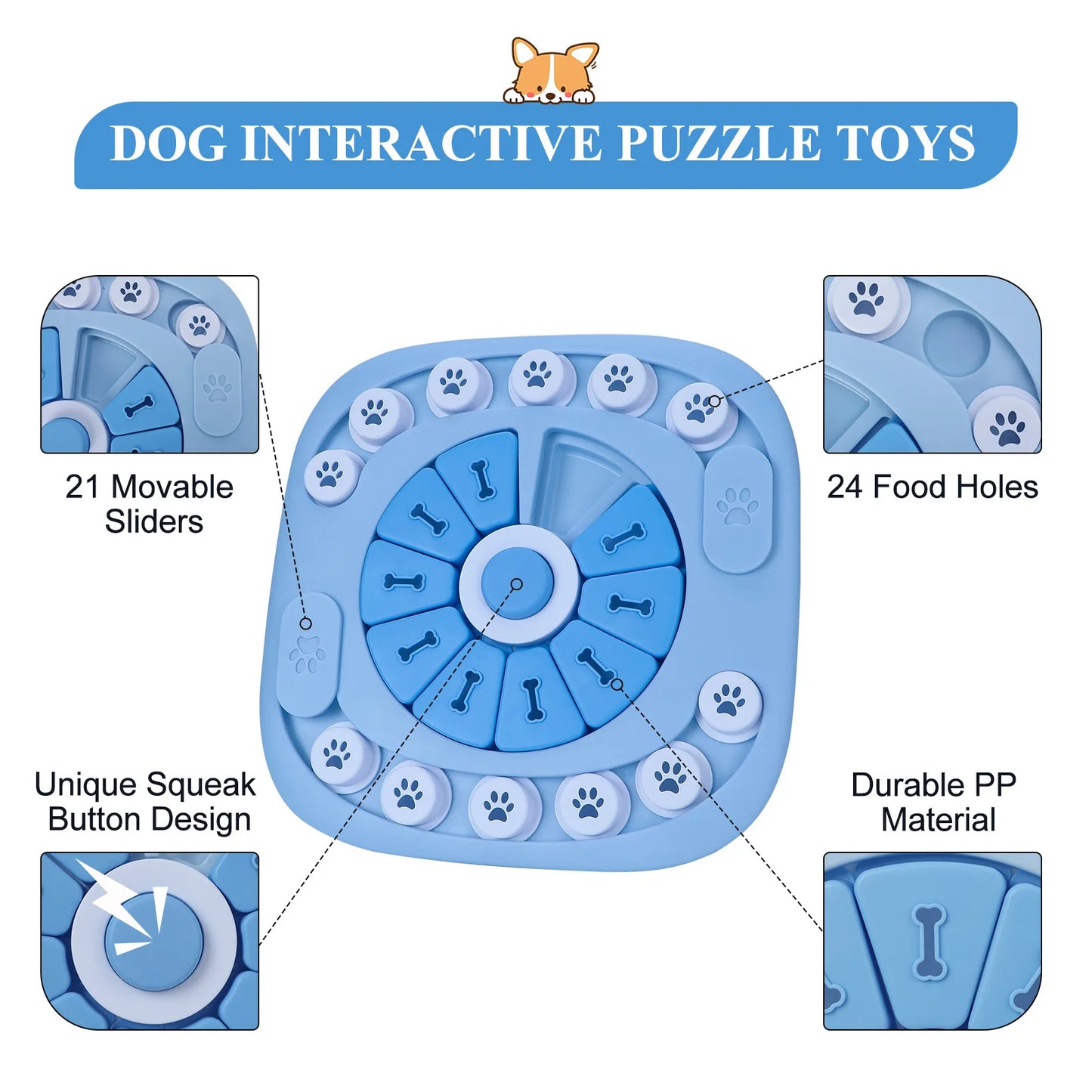 Interactive Dog Puzzle Toy Feeder