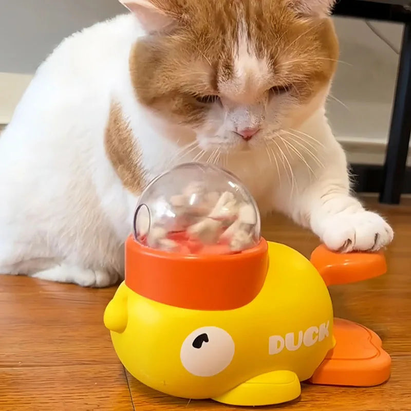 Interactive Duck Pet Feeder Toy