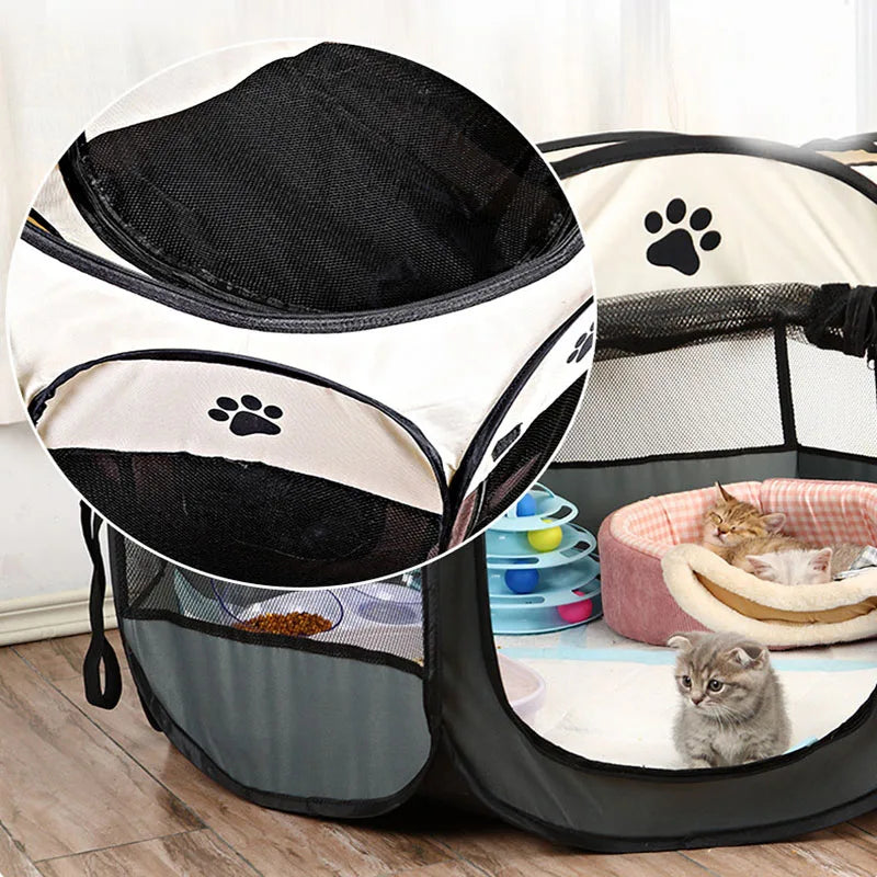Foldable Pet Kennel for Cats & Dogs