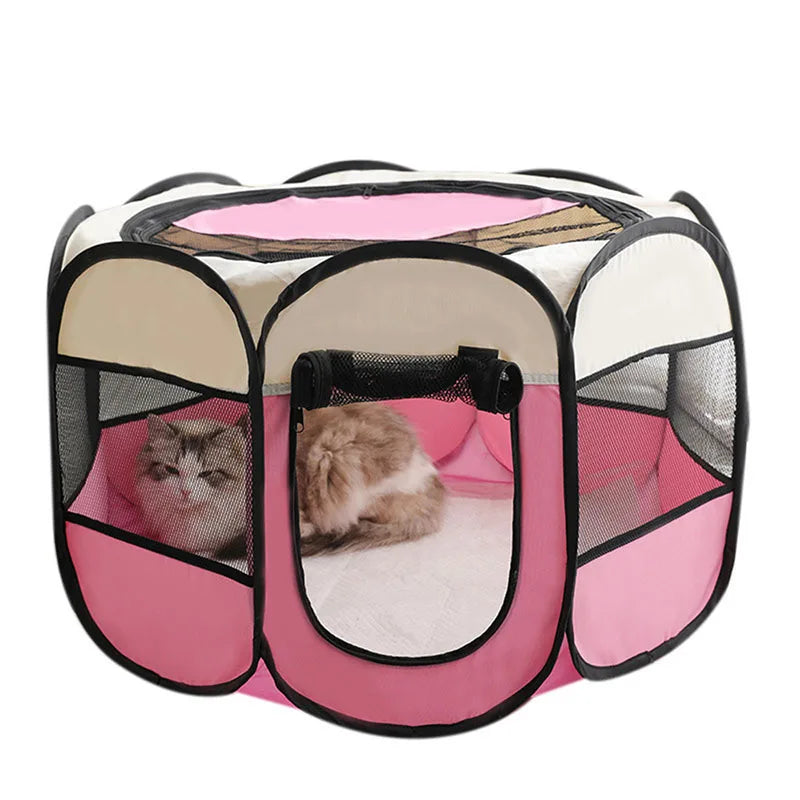 Foldable Pet Kennel for Cats & Dogs