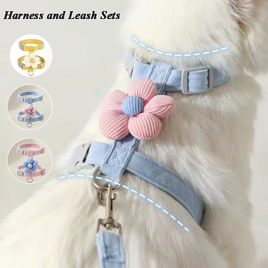 Adjustable Cat & Dog Harness Set