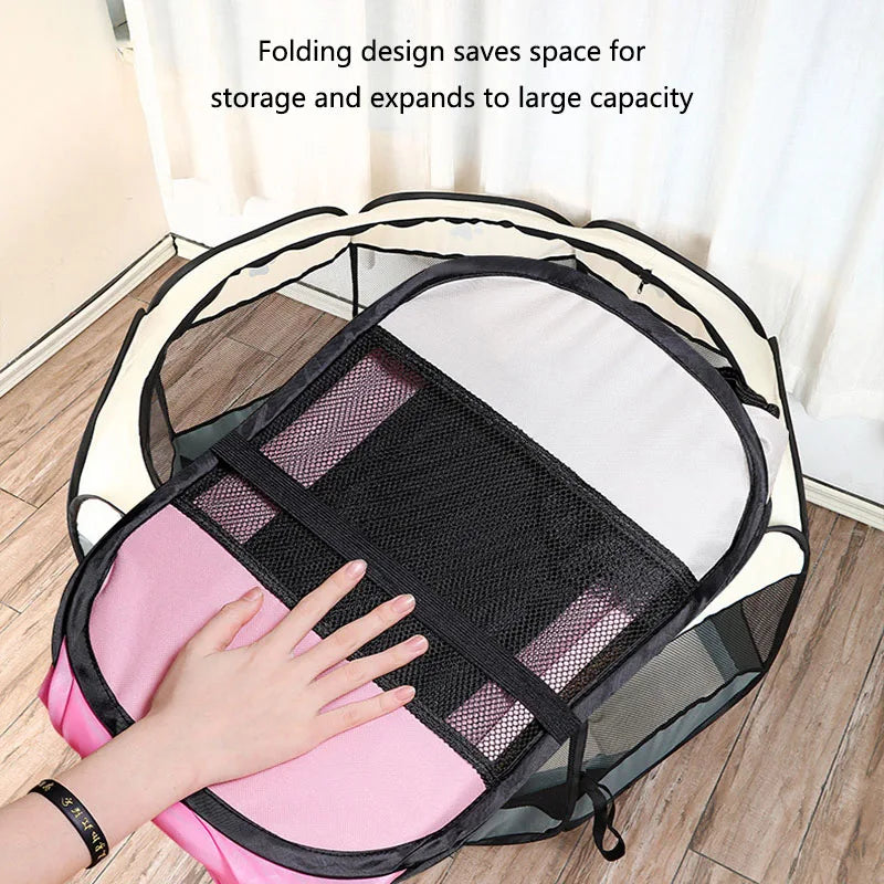 Foldable Pet Kennel for Cats & Dogs
