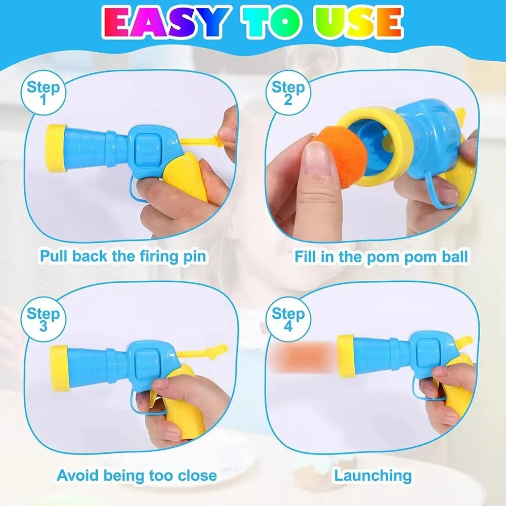 Cat Shooting Toy with Plush Balls