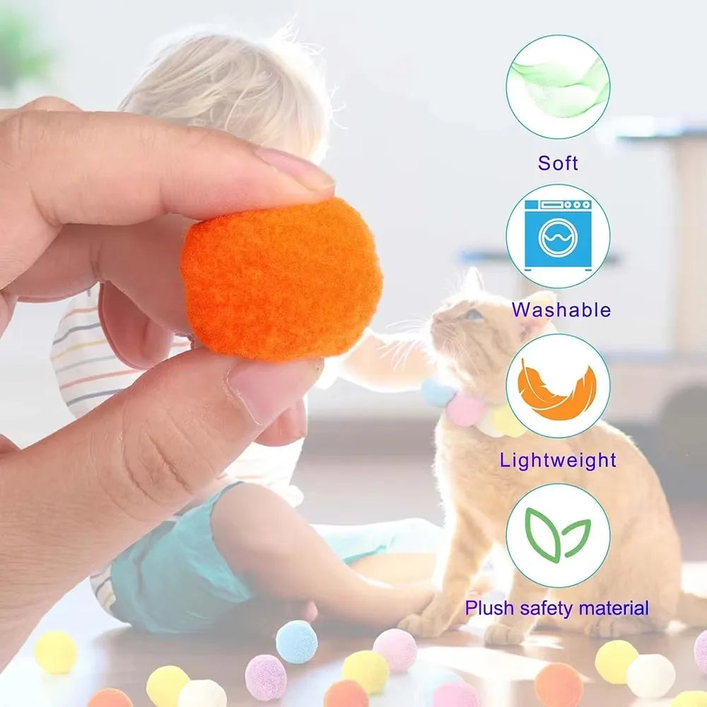 Cat Shooting Toy with Plush Balls