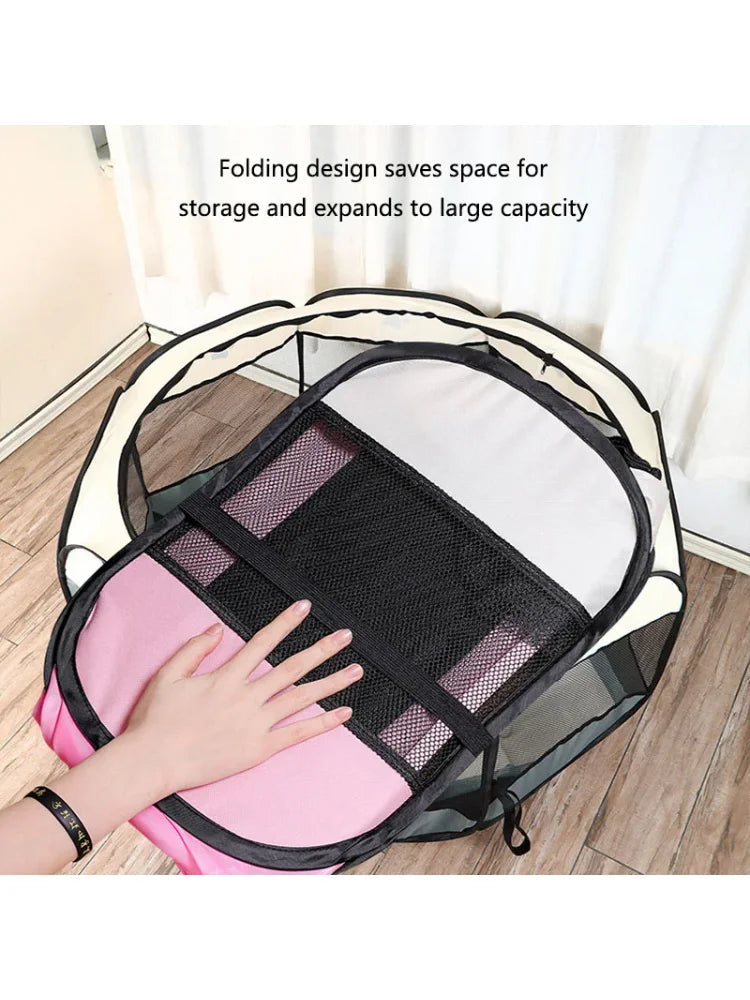 Foldable Pet Kennel for Cats & Dogs