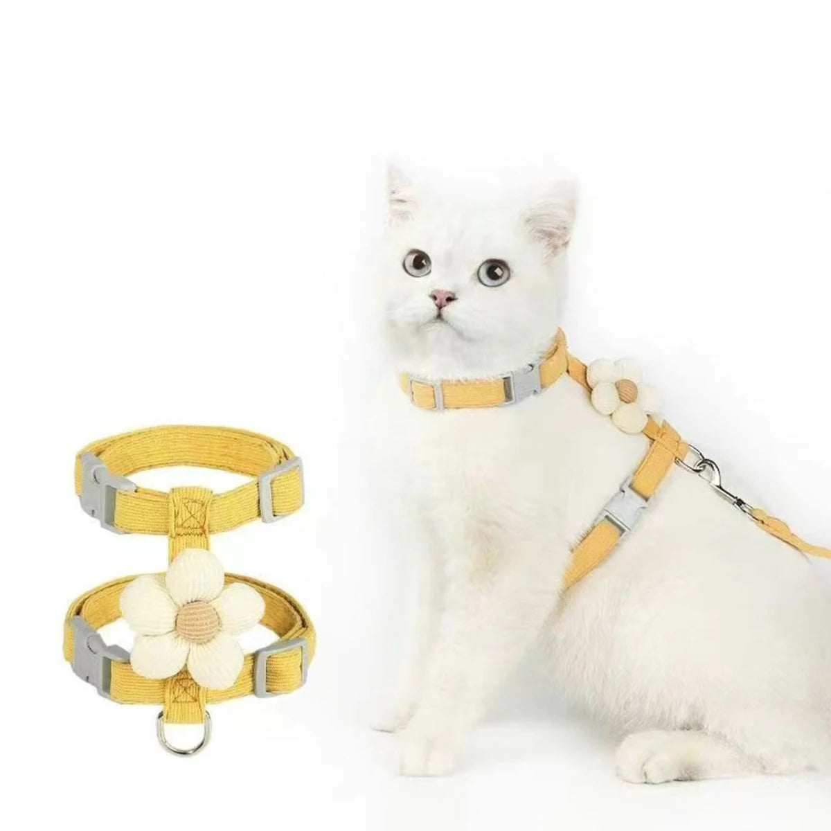 Adjustable Cat & Dog Harness Set