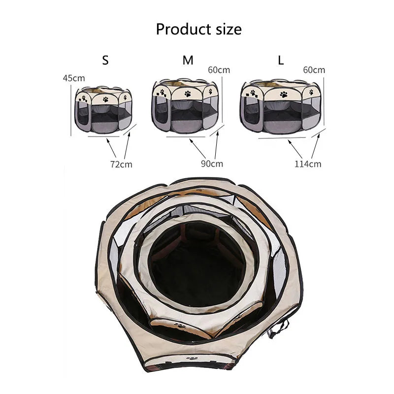 Foldable Pet Kennel for Cats & Dogs