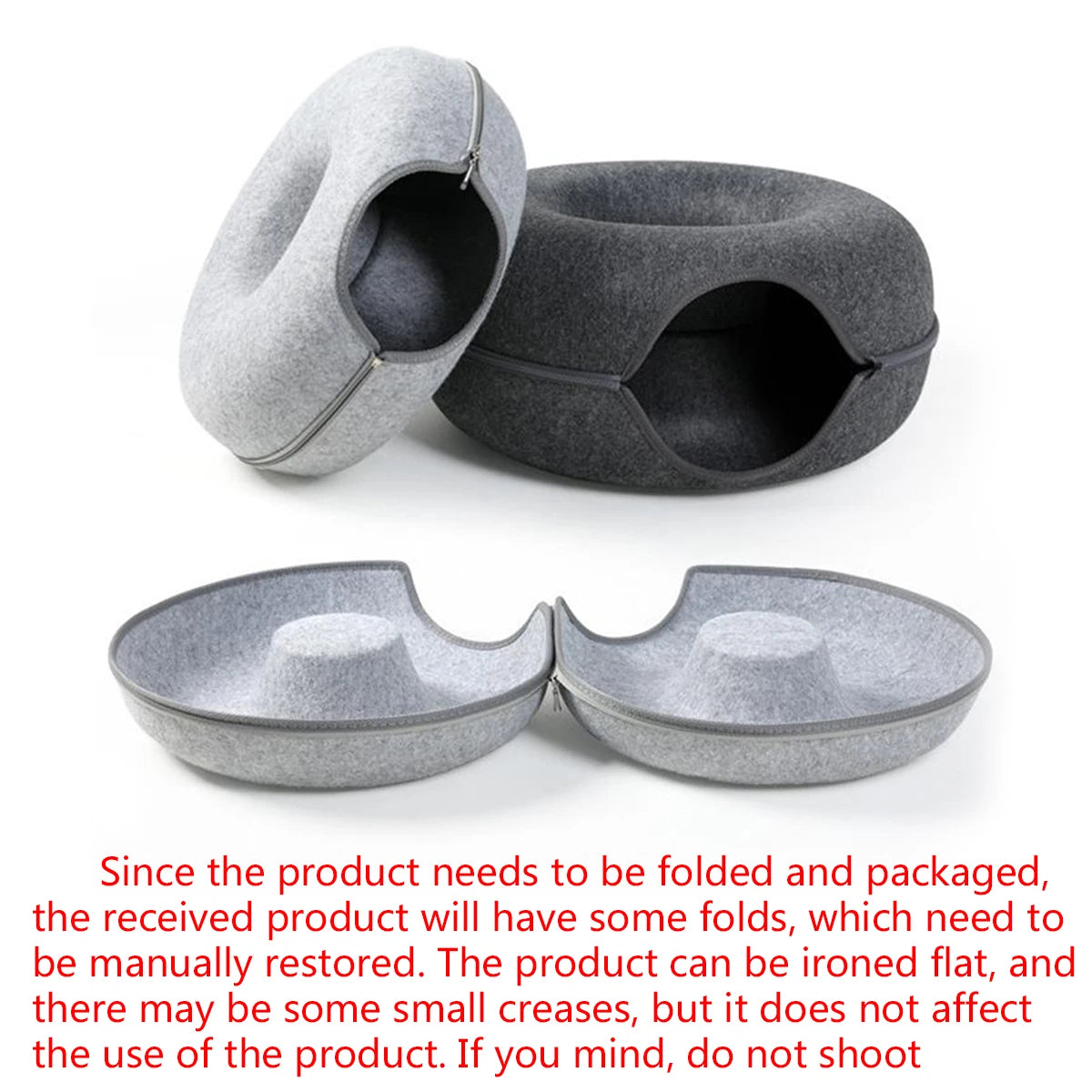 Cozy Donut Bed for Cats