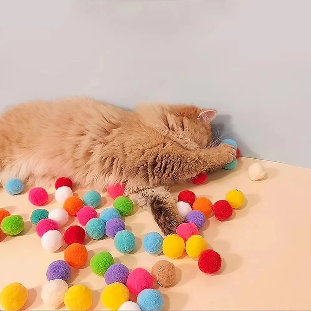 Cat Shooting Toy with Plush Balls