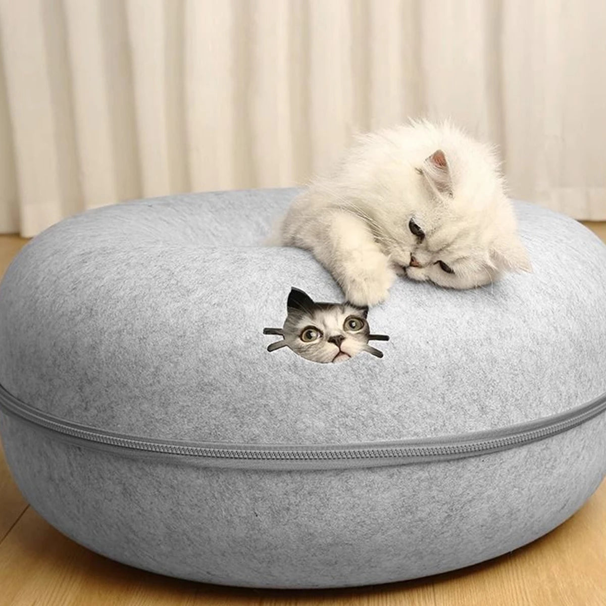 Cozy Donut Bed for Cats