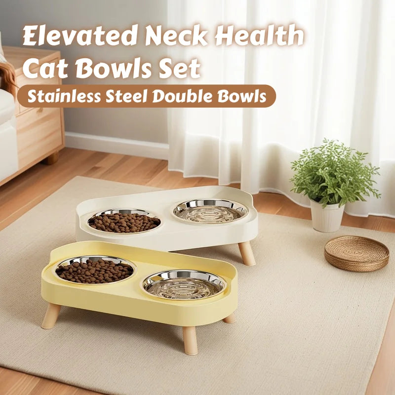 Stylish Elevated Feeder for Cats & Dogs