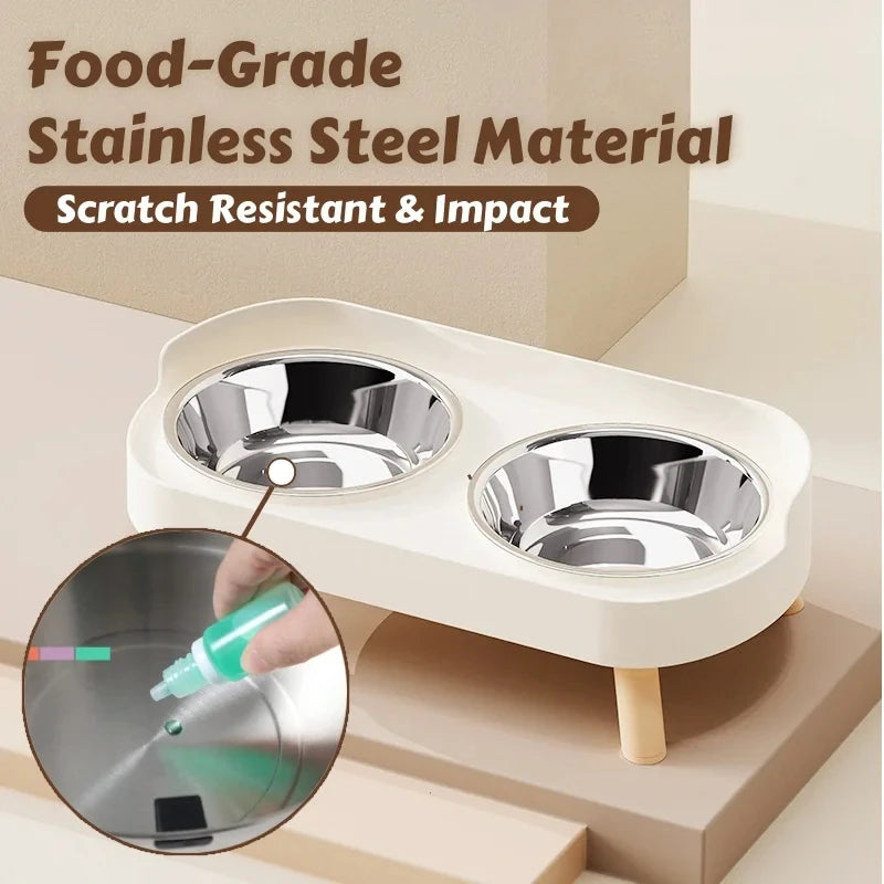 Stylish Elevated Feeder for Cats & Dogs