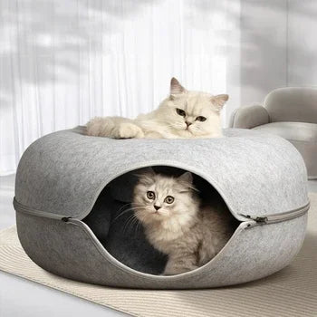Cozy Donut Bed for Cats