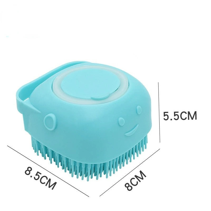 Silicone Pet Bath Massage Brush Gloves for Dogs & Cats – Soft Grooming & Shedding Cleaner