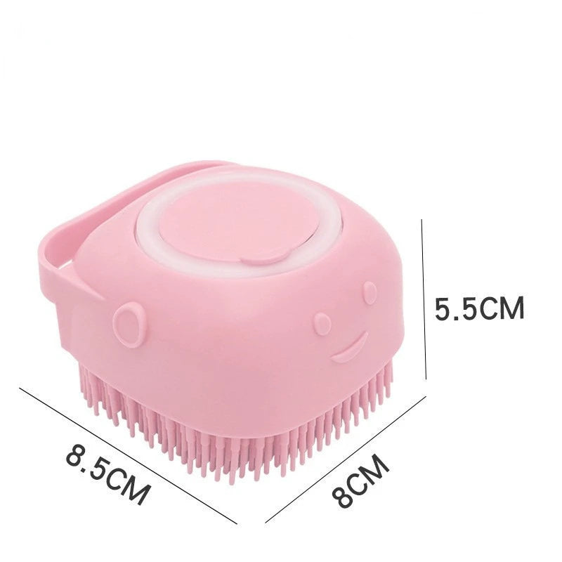 Silicone Pet Bath Massage Brush Gloves for Dogs & Cats – Soft Grooming & Shedding Cleaner